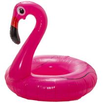 Boia Rosa Inflável de Flamingo GG Suporta Bastante Peso