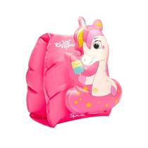 Boia Speedo Kidsplash Unicornio - unissex - branco e rosa