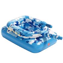 Boia Tanque Infantil QPAU com Canhão de Água Camuflado Azul