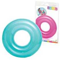 Boia Transparente Redonda Grande Azul Intex 59260