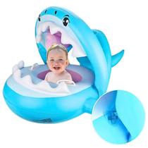 Boia Tubarão Bebê Bote Fralda Cobertura Ajustável Piscina