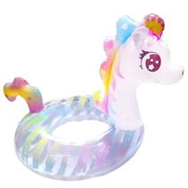 Boia Unicórnio Colorido Redonda Infantil Inflável Piscina