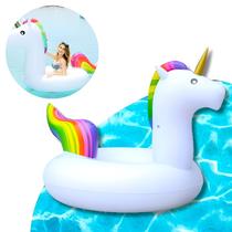 Boia Unicornio Gigante Piscina Inflável 120cm Adulto Criança