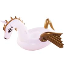 Boia Unicórnio Pegasus Branco e Dourado - Fluthua
