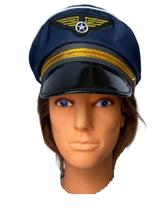 Boina Aeronáutica Azul Luxo Adulto Fantasia aviador Carnaval Boina Aeronáutica Azul Luxo Adulto Fantasia aviador Carnaval