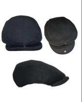 Boina Boné chapéu Masculino Tecido Furadinho Respirável com Aba Verão Proteção do Sol