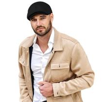 Boina Boné Masculino Estilo Italiano Algodão Elegante para Outono Inverno Boina Boné Masculino Estilo Italiano Algodão Elegante para Outono Inverno