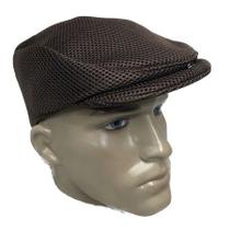 Boina Boné Masculino Moda Italiana Com Botão Frontal Tecido Telado e Forro Leve Moda Primavera Uniss