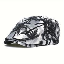 Boina Casual de Algodão , Estampa Tropical, Boné Fashion para Todas as Estações Boina Casual de Algodão , Estampa Tropical, Boné Fashion para Todas as Estações
