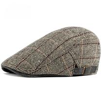 Boina Clássica Britânica Viseira Plana Bordada Retro Moda Outono Inverno Casual Ajustável