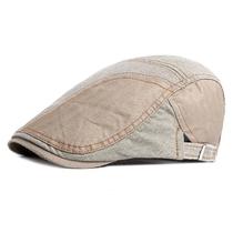 Boina de algodão quatro estações boné de pico plano masculino e feminino - Boina de algodão quatro estações boné de pico plano masculino e feminino -