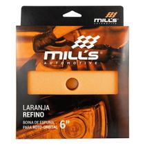 Boina de Espuma Laranja Mills com Furo - Refino / 6 Polegadas