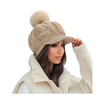 Boina De Inverno Feminina De Pelúcia Elegante E Macia Com Textura Moderna Boina De Inverno Feminina De Pelúcia Elegante E Macia Com Textura Moderna