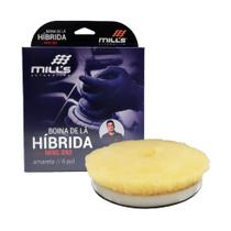 Boina de lã hibrida amarela 6" politriz rotativa - interface espuma branca - mills Boina de lã hibrida amarela 6" politriz rotativa - interface espuma branca - mills