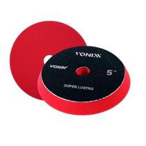 Boina de Super Lustro 5 Polegadas Espuma Vermelha Vonixx Voxer Autocolante Orbital e Rotativa