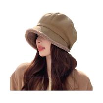 Boina de Veludo Feminina para Inverno - Chapéu Retro Octogonal
