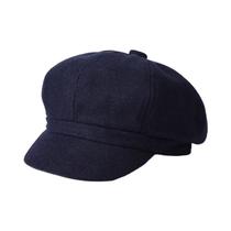 Boina Feminina De Inverno Octogonal Cor Sólida Estilo Britânico Francês Casual Para Outono