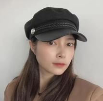 Boina Feminina Militar Vintage Chapéu Quepe Estilo Britãnico Retrô