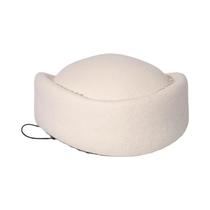 Boina Feminina Vintage De Feltro De Lã Com Pérolas, Estilo Fascinator, Para Inverno, Igreja E