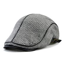 Boina Italiana Estilosa de Lã Masculina Moda Outono Inverno Boina De Crochê Vintage