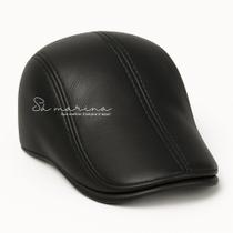 Boina Italiana OEM Boné Masculino Estilo Artista em Material Sintético Tipo Couro Tamanho Único