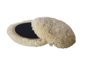 Boina Lã Polimento 5 Polegadas Com tiras autocolantes Média Bege