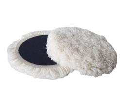 Boina Lã Polimento 7 Polegadas Com tiras autocolantes Macia Branca Boina Lã Polimento 7 Polegadas Com tiras autocolantes Macia Branca