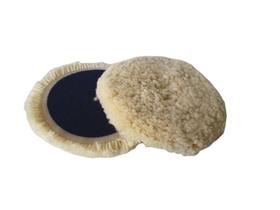 Boina Lã Polimento 7 Polegadas Com tiras autocolantes Média Bege