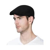 Boina Masculina de Algodão Ajustável - Cores Cinza e Preto - Estilo Vintage Gatsby