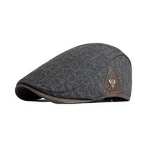 Boina Masculina De Primavera/Outono Estilo Hip Hop Britânico Com Etiqueta Lateral Triangular Boina Masculina De Primavera/Outono Estilo Hip Hop Britânico Com Etiqueta Lateral Triangular