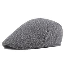 Boina Masculina Italiana Chapéu Outono Inverno Shelby Peaky Cor:Cinza Claro B1