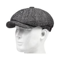 Boina Octagonal Vintage de Espinha de Peixe - Masculina e Feminina - Estilo Gatsby