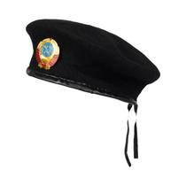 Boina Octogonal De Lã Quente Unissex Ajustável, Gorro De Moda Em Cor Pura Para Outono E Inverno