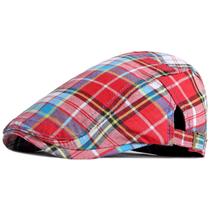 Boina Plana Xadrez Design Italiana Pintor Casual Boné Unissex Moda Primavera Verão Viseira Ajustável