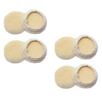 Boina Polimento De Lã Carneiro Branca 5 Fibra 32mm-4 Peças