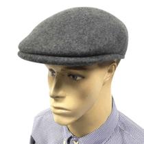 Boina Pralana Cinza 100 Lã Sem Bordado