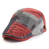 Boina Retrô Jornaleiro para Homens e Mulheres Design Xadrez Retalho