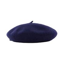 Boina Rosa De Lã E Caxemira Para Mulheres, Estilo Vintage, Sólida, Touca De Pintor Feminina Para