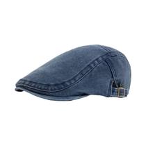 Boina Vintage Unissex Ajustável De Algodão, Chapéu Newsboy Sólido Com Visor Plano, Casual Para