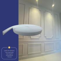 Boiserie Moldura Roda Meio Eva Autoadesivo e Flexível Sirius 4cm x 1,5cm + Gabarito