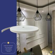 Boiserie Moldura Roda Meio Eva Autoadesivo e Flexível Terra 2,5cm x 8mm + Gabarito