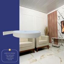 Boiserie Moldura Roda Meio Eva Autoadesivo e Flexível Terra 3,5cm x 8mm + Gabarito