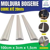 Boiserie Rodameio isopor 20 Metros moldura de parede acabamento sanca moldura teto ou parede rodateto ou rodameio Boiserie Rodameio isopor 20 Metros moldura de parede acabamento sanca moldura teto ou parede rodateto ou rodameio