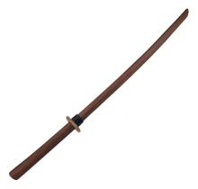 Boken De Madeira 101cm Com Tsuba De Couro Para Kenjutsu
