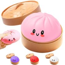 Bola Antiestresse de Bolinho Dufricen Brinquedo Sensorial Fidget Rosa