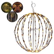 Bola Aramada 50cm de diâmetro com 96 LEDs Branco Quentelo Dobrável Decor - 01Smart