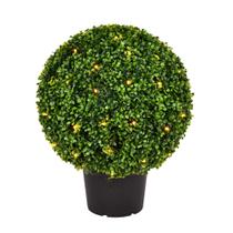 Bola artificial de topiaria de buxo Vickerman 51 cm com LED pré-iluminado Bola artificial de topiaria de buxo Vickerman 51 cm com LED pré-iluminado