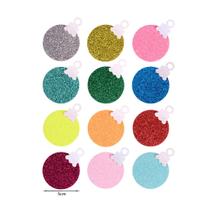 Bola árvore de natal em EVA Glitter para decoração kit 12 unidades