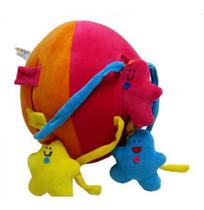 BOLA ATIVIDADES DE PANO- Brinquedo Sensorial Educativo - SOFT MEL