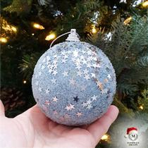Bola Azul Glitter Estrelinha Bola Azul Glitter Estrelinha